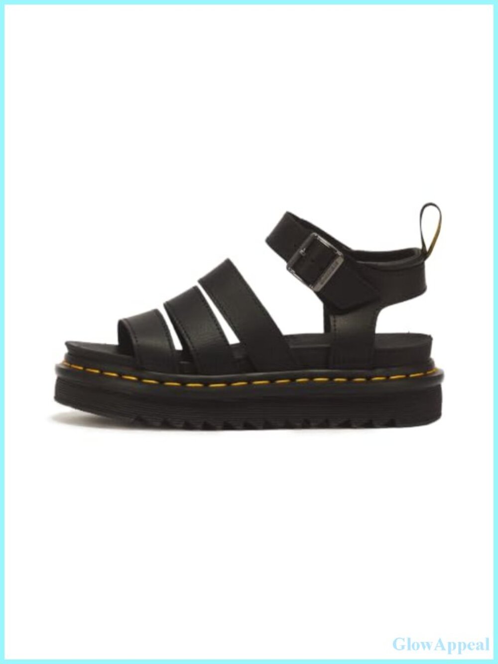 Wedge Platform Sandals PU Coated Leather Slingback Buckle Casual